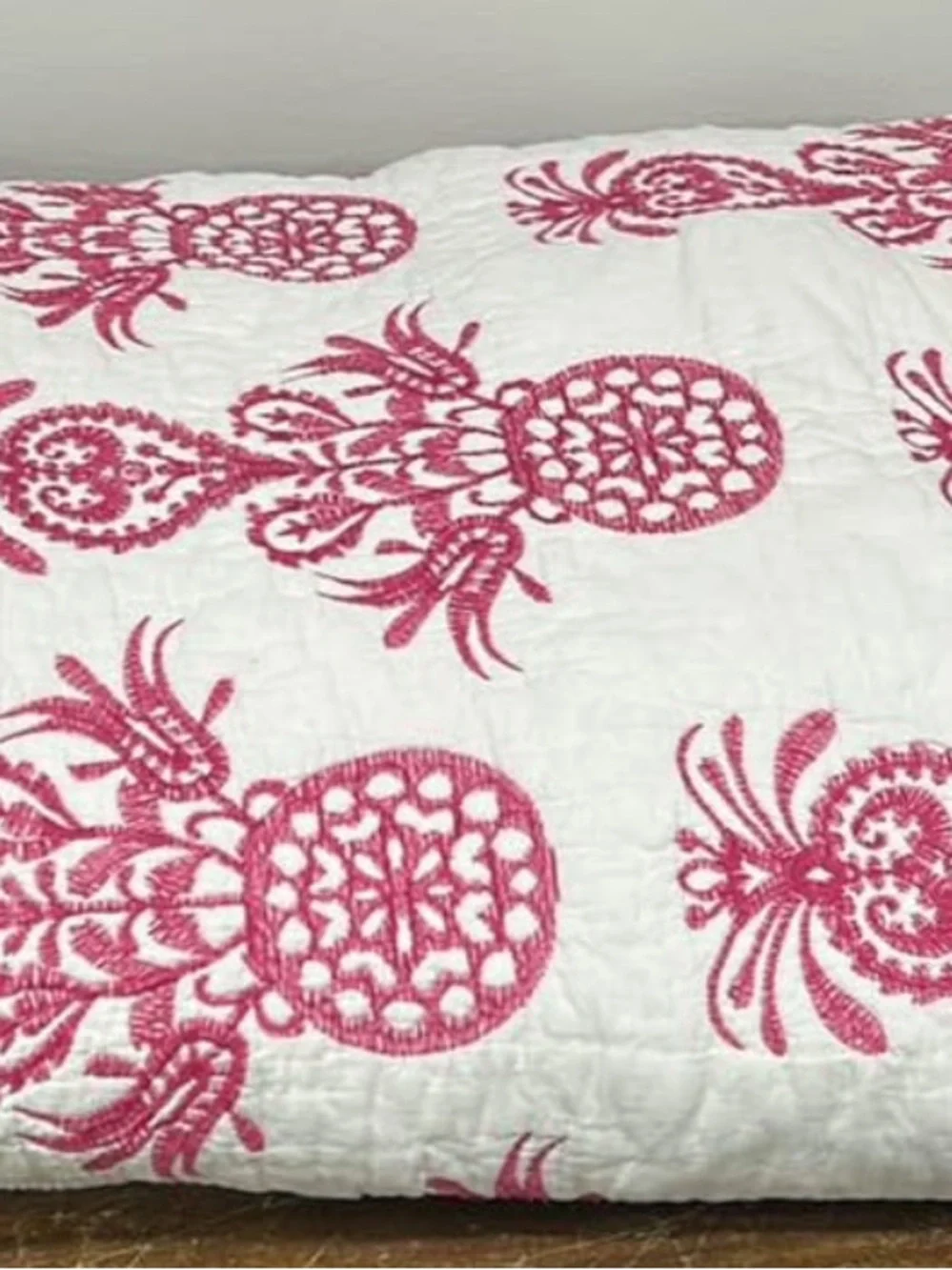NWOT 100% Cotton (batting too!) SO SOFT double sided embroidered King size Quilt